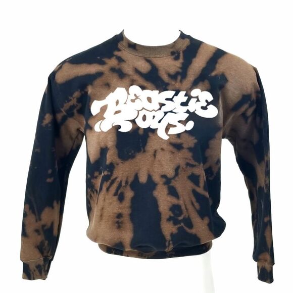 BEASTIE BOYS Acid Washed, Distressed Pullover Crewneck, Sweatshirt Hip Hop Rap - Picture 1 of 5